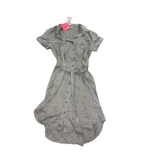 NWT Women's TEDDI ROSE Green Tie Dress Size Medium